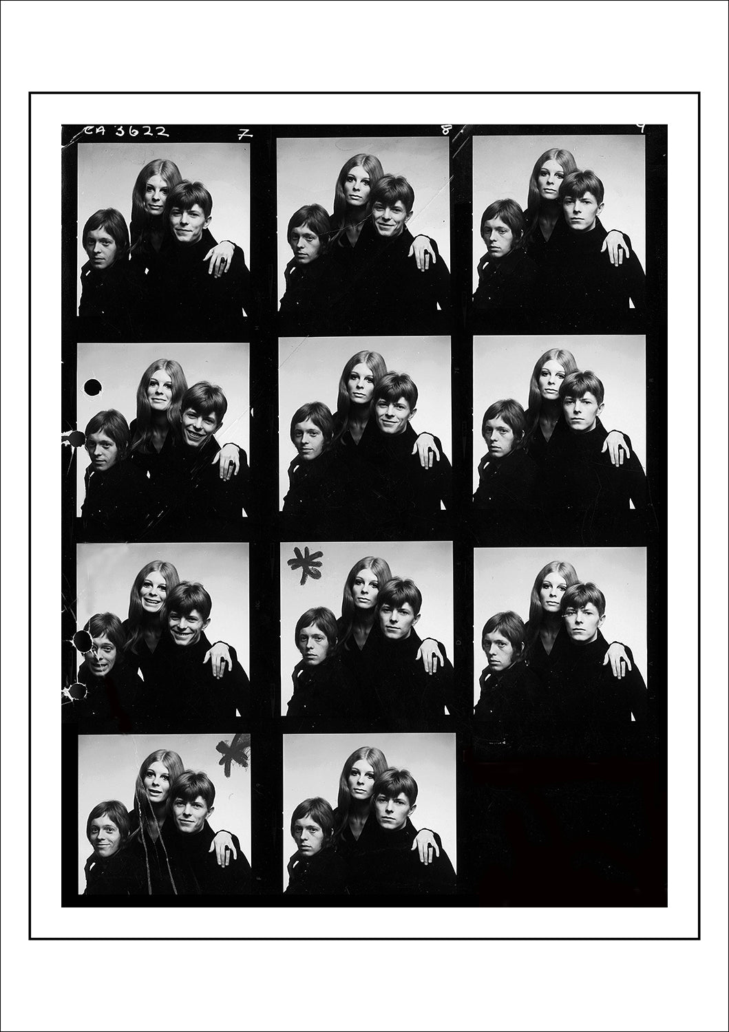 David Bowie & Feathers – Contact Sheet