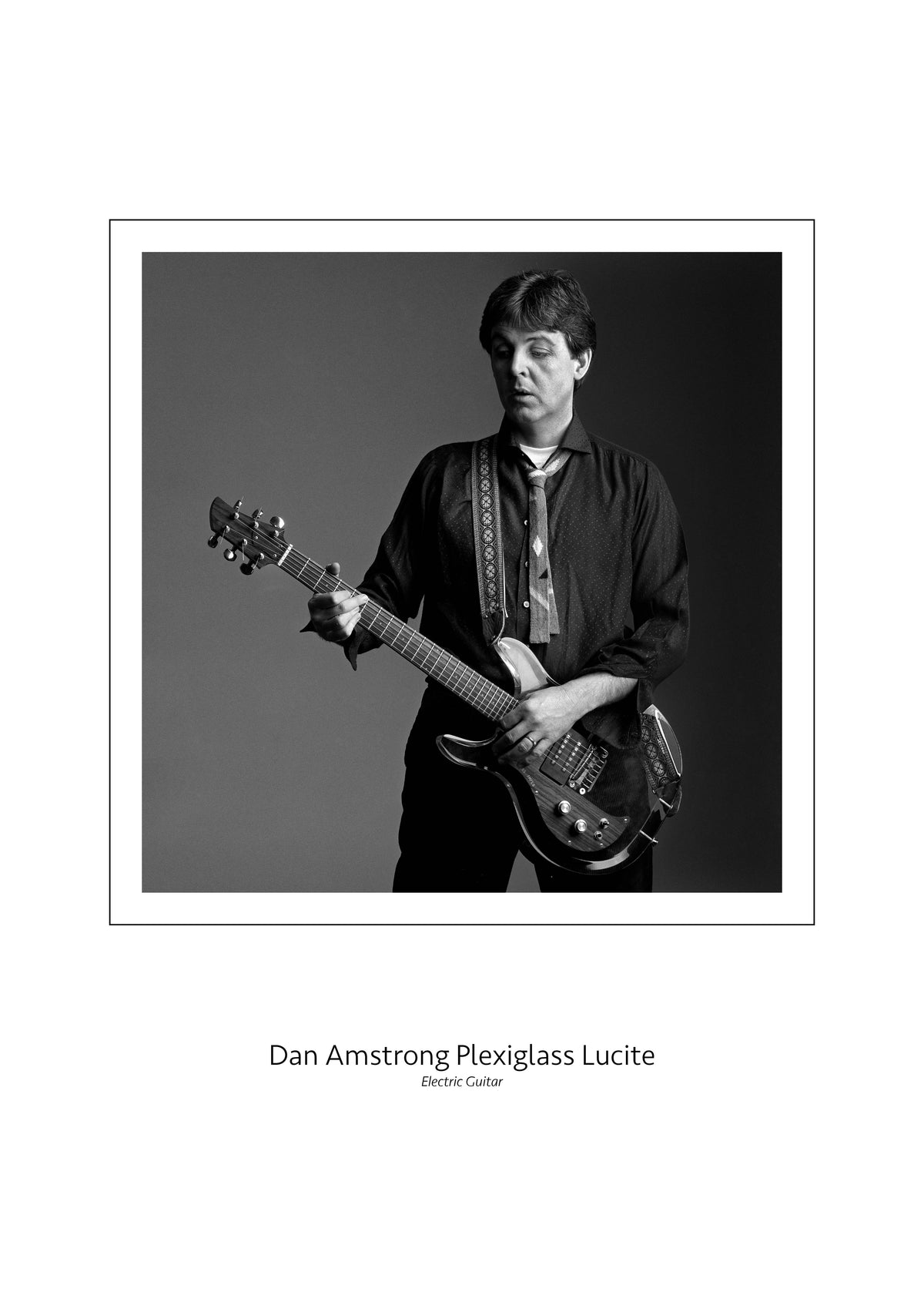 Paul McCartney with his Dan Armstrong Plexiglass Lucite Fine Art Print