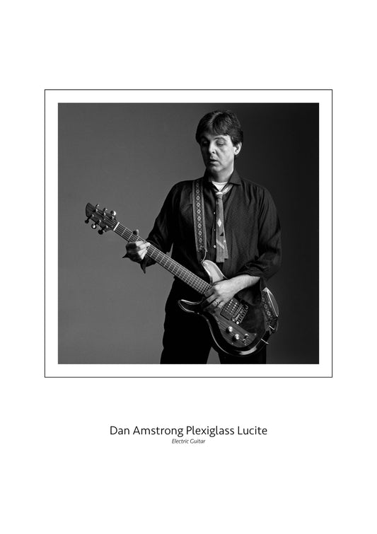 Paul McCartney with his Dan Armstrong Plexiglass Lucite Fine Art Print