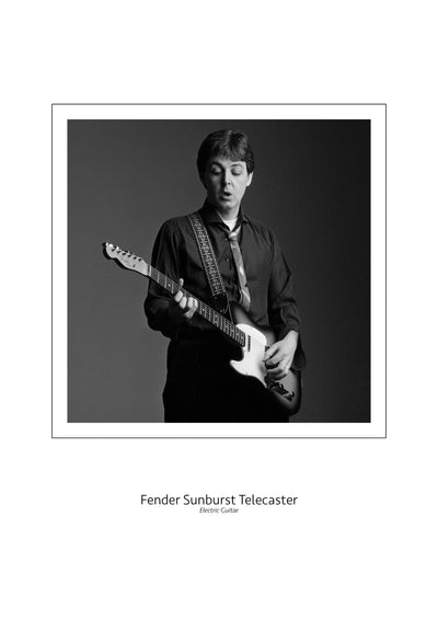 Paul McCartney with his Fender Sunburst Telecaster fine art prints