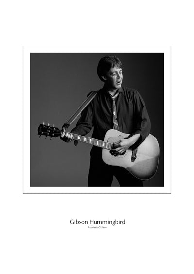 Paul McCartney with Gibson Hummingbird Fine Art Print