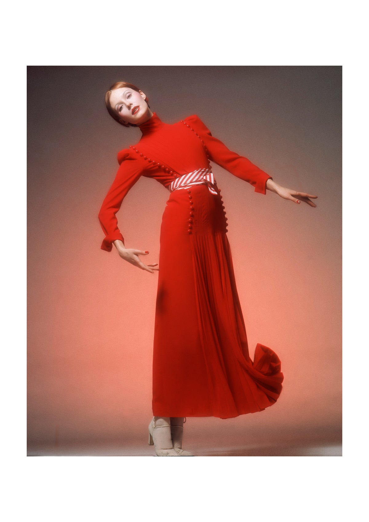 Susan Moncur – Red Dress, Vogue